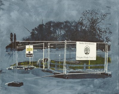 Manzara üzerinde bir etki, 2014 (linocut ve gravür) by Catherine Sutcliffe-Fuller