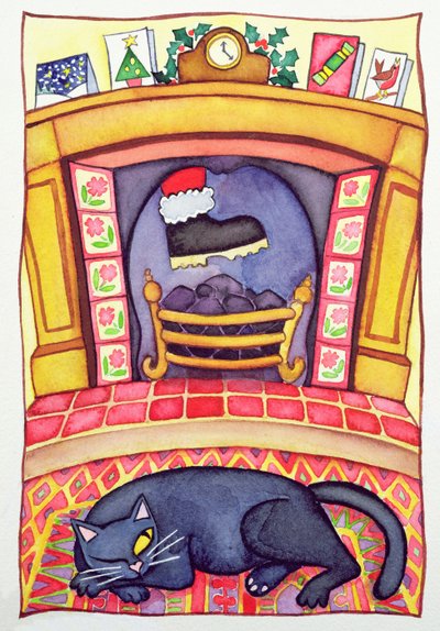 Noel Baba Bacadan Aşağı Geliyor by Cathy Baxter