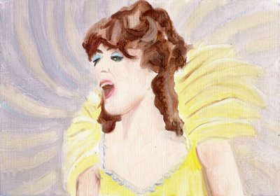 Myrtle (Mardi Gras Kostümü), 2024 (kağıt üzerine yağlıboya) by Cathy Lomax