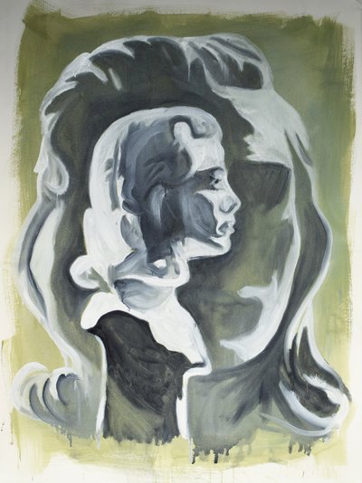 Çalıntı Yüz, 2020 (kağıt üzerine yağlıboya) by Cathy Lomax