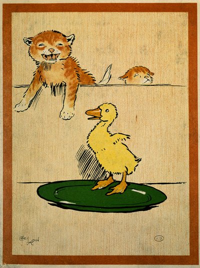 Kediler ve ördek. Cecil Aldin