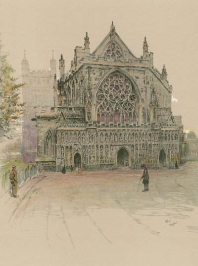 Exeter Katedrali by Cecil Charles Windsor Aldin