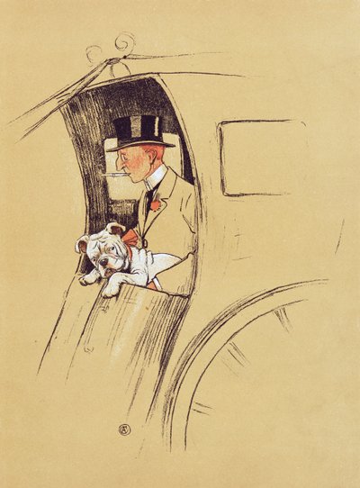 Hansom Cab (kağıt üzerinde tebeşir ve pastel boya) by Cecil Charles Windsor Aldin