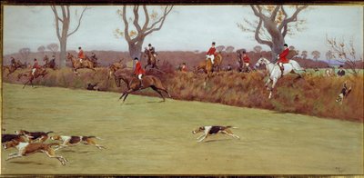 Av sahnesi, mürettebat Blackmoor Suluboya, Cecil Aldin (1870-1935) 19. yüzyıl Özel Koleksiyon by Cecil Charles Windsor Aldin
