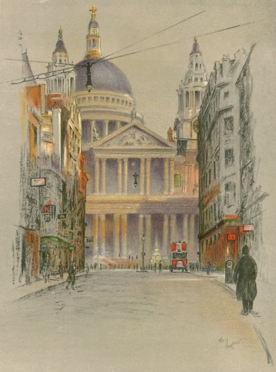 St Paul Katedrali by Cecil Charles Windsor Aldin