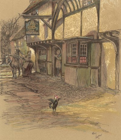 Bell Inn, Waltham St Lawrence by Cecil Charles Windsor Aldin