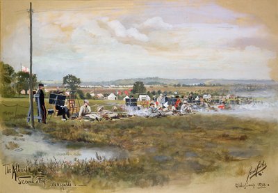 The Albert - İkinci Etap, 1000 yard, Bisley Camp, 1893 (kağıt üzerinde wc ve guaj boya) by Cecil Cutler