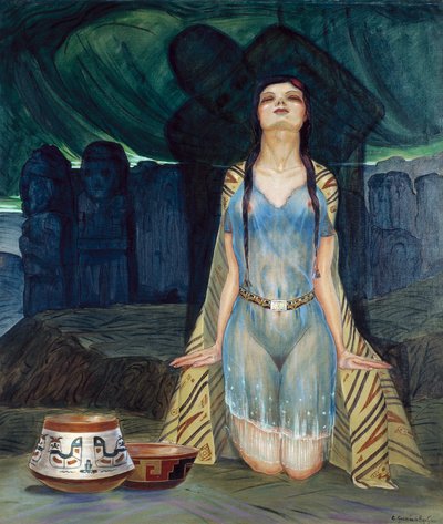 İdolün öpücüğü, 20. yüzyıl (resim) by Cecilio Guzmán de Rojas