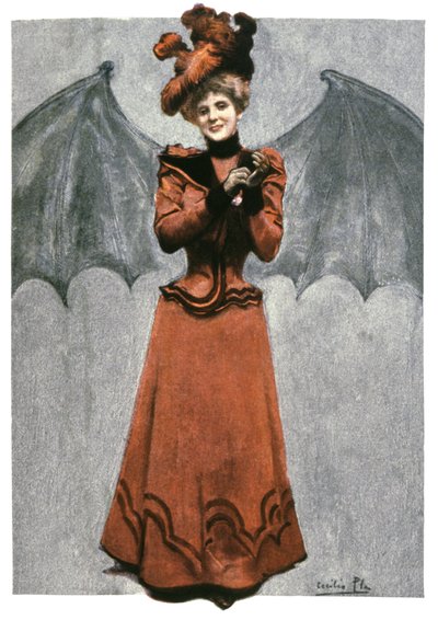 Şeytan kılığına girmiş kadın, 1900 civarı (resim) by Cecilio Pla Gallardo