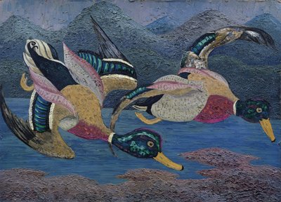 Ördekler (tuval üzerine yağlı boya) by Cedric Morris