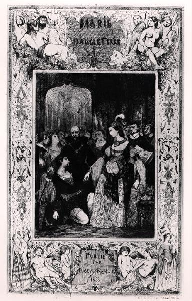 'Works, dramas t'den 'Marie Tudor'un ön yüzü. VI' Victor Hugo (1802-85), 2. baskı, Eugene Renduel by Celestin Francois Nanteuil
