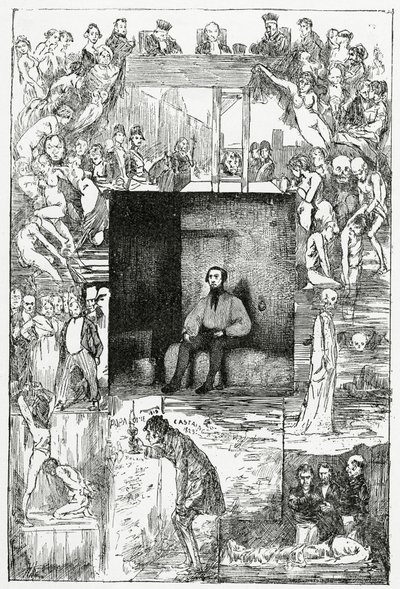 Mahkumun Son Günü, 19. Yüzyıl (bw gravür) by Celestin Francois Nanteuil
