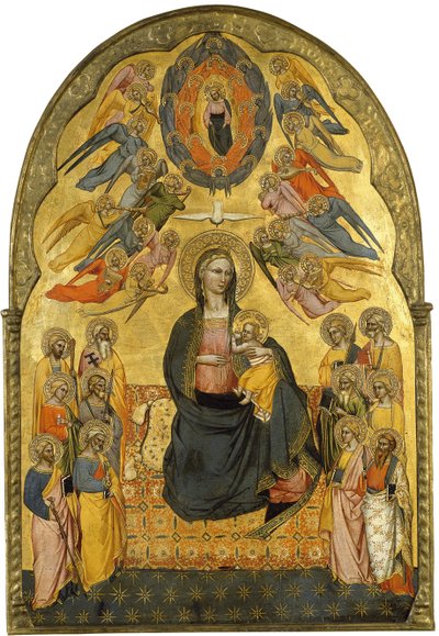 Kutsal Baba, Kutsal Ruh ve On İki Havari ile Alçakgönüllü Bakire by Cenni di Francesco di ser Cenni