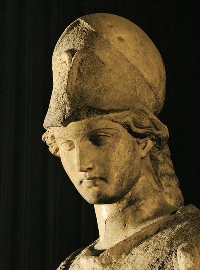 Athena başı, sanduka ve Erechthonios yılanı ile ... by Cephisodotus the Younger