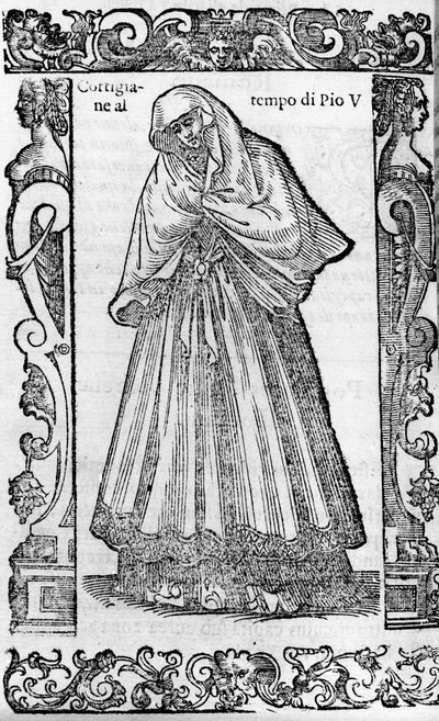 Rönesans: Papa Pius V (1566-1572) zamanında bir fahişe. Cesare Vecellio