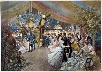 Bir gemide bir top Çizim Cesare Detti (1847-1914) 19. yüzyıl Paris, Musee Carnavalet by Cesare Auguste Detti