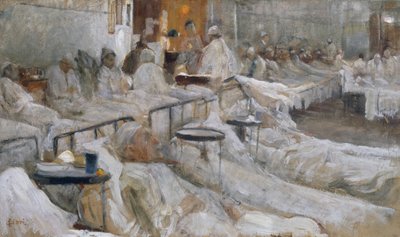 Hastane koğuşu, tablo, Cesare Ciani (1854-1925), İtalya by Cesare Ciani