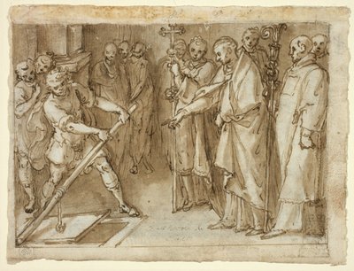 Saint Charles Borromeo Bir Crypt Açılışını Denetliyor by Cesare Nebbia