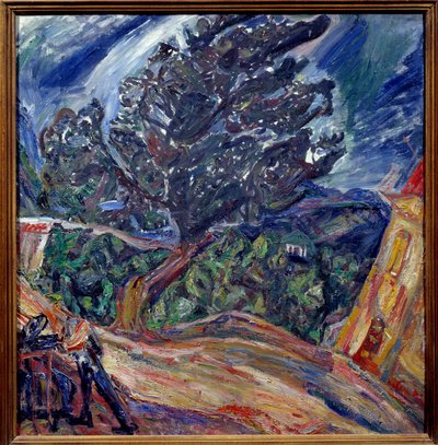 Chaim Soutine tarafından Büyük Ağaç Mavi Tablo by Chaim Soutine