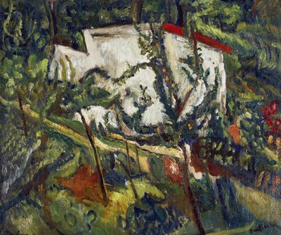 Clamart Evi Tablosu, Chaim Soutine (1893-1943), c. 1918 - Tuval üzerine yağlı boya, 60x72.8 - Özel Koleksiyon by Chaim Soutine