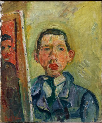 Otoportre - Soutine, Chaim (1893-1943) - c. 1918 - Tuval üzerine yağlı boya - 54,6x45,7 - Princeton Üniversitesi Sanat Müzesi by Chaim Soutine
