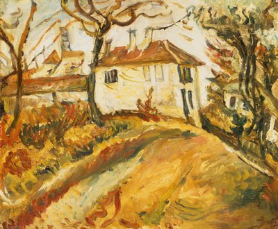 Tepedeki Beyaz Ev, c.1918 (tuval üzerine yağlıboya) by Chaim Soutine
