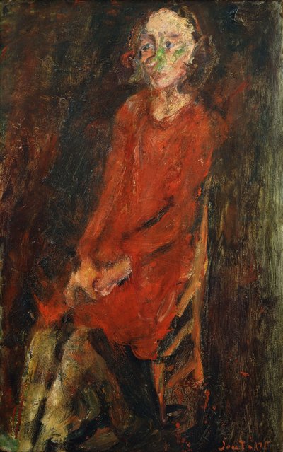 Kırmızılı Genç Kadın; Kırmızılı Genç Kadın, 1928 by Chaim Soutine