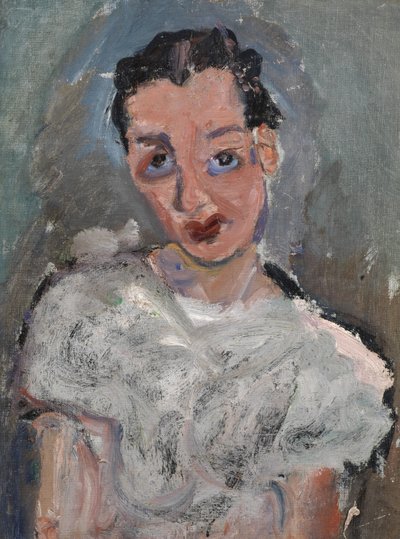 Beyaz Bluzlu Genç Kadın by Chaim Soutine