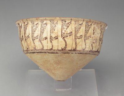 Leopar tasarımlı konik kase, MÖ 3500-3000 (devetüyü çömlek) by Chalcolithic