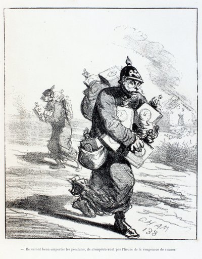 Cham “” Saatleri alabilirler, intikam saatinin çalmasını engelleyemezler”, Le Charivari by Amédée de Noé