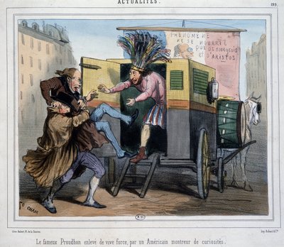 Bir Amerikan merak programı tarafından kaçırılan ünlü Proudhon - Cham tarafından by Amédée de Noé
