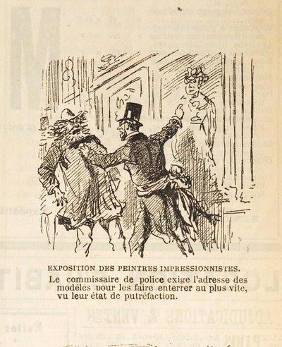 Polis komiseri, gömmek için modellerin adresini istiyor..., 1877. by Cham