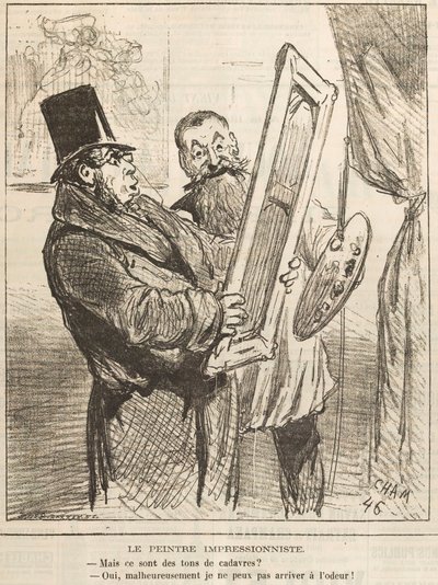 Empresyonist Ressam: Ama Bunlar Ceset Tonları..., 1877. by Cham