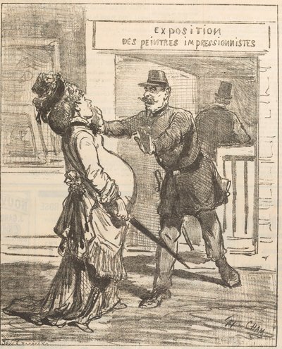 Madam, girmeniz tavsiye edilmez!. Le Charivari, 16 Nisan 1877, 1877. by Cham