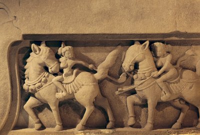 Polo oyuncularının rölyefi, Oğlum stili by Cham School