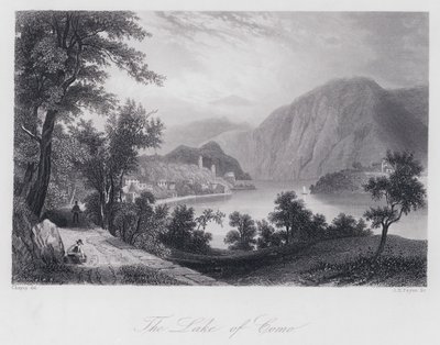 Como Gölü (gravür) by Chapuy Chapuy