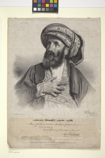 Mar Yohannan, Ooroomiah Piskoposu (litografi) by Charles (after) Fenderich