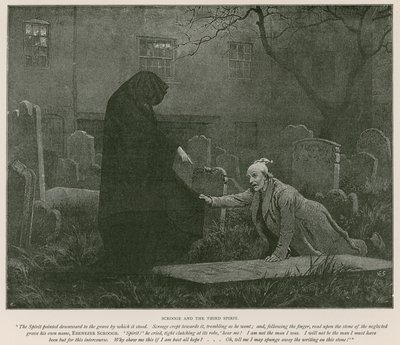 Charles Dickens (lito) tarafından yazılan Noel Şarkısı için İllüstrasyon by Charles (after) Green