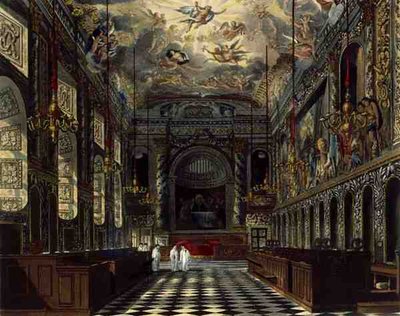 Kraliyet Şapeli, Windsor Kalesi, Thomas Sutherland (d.1785) tarafından oyulmuş 