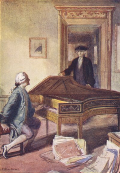 Mozart ve Gizemli Yabancı (renkli taş) by Charles A. Buchel