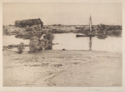 İsimsiz (Tekneli Nehir Manzarası) by Charles A. Platt