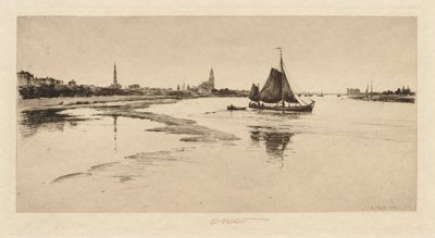 Ren Nehri üzerinde Arnheim, 1888. by Charles Adams Platt