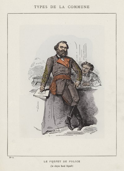 Polis Valisi Vatandaş Raoul Rigault by Charles Albert d Arnoux Bertall