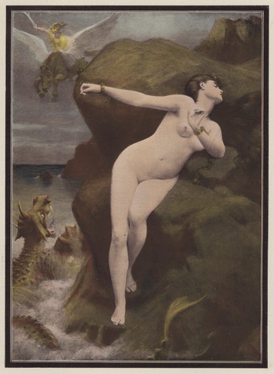 Andromeda (renkli taş) by Charles Alexandre Coessin de la Fosse