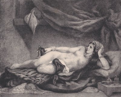 Odalık, 1852. by Charles Alexandre Debacq