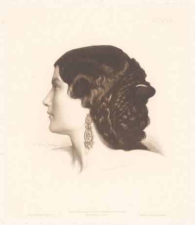 İtalyan bir kadının portresi Nonna (nesne üzerindeki başlık) İtalyan kadın portreleri (dizi adı) by Charles Alphonse Paul Bellay