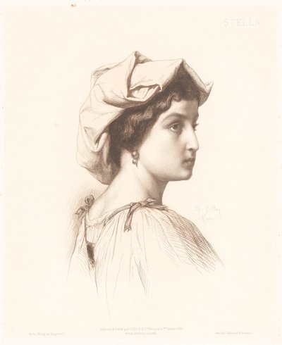 İtalyan bir kadının portresi Stella (nesne üzerindeki başlık) İtalyan kadın portreleri (dizi adı) by Charles Alphonse Paul Bellay