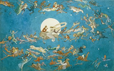 Ayın Etrafında Bir Dans (kağıt üzerinde wc) by Charles Altamont Doyle