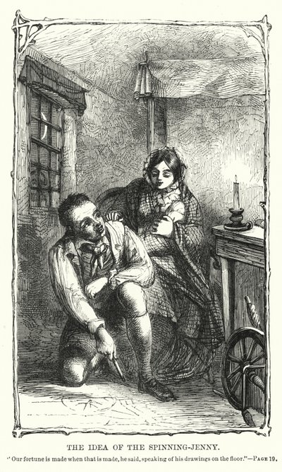 Dönen jenny fikri (gravür) by Charles Altamont Doyle