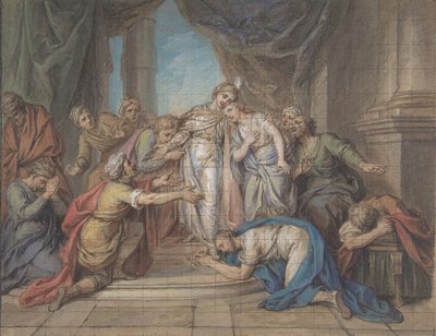 Kardeşleri tarafından tanınan Joseph, 18. yüzyıl. by Charles Antoine Coypel